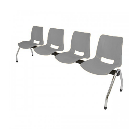 BANCA BOLD CROMADA 4 PLAZAS TB4-503