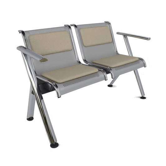 BANCA STEEL TAPIZADA 2 PLAZAS TS2-700