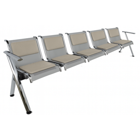 BANCA STEEL TAPIZADA 5 PLAZAS TS5-700