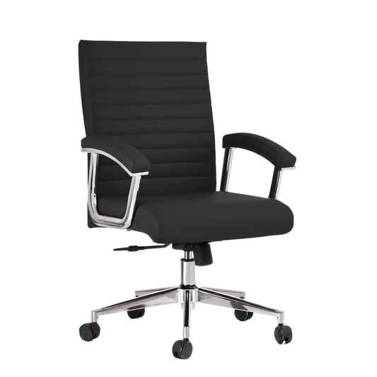 SILLON EJECUTIVO RESPALDO MEDIO PIEL BM-1651-MX-P