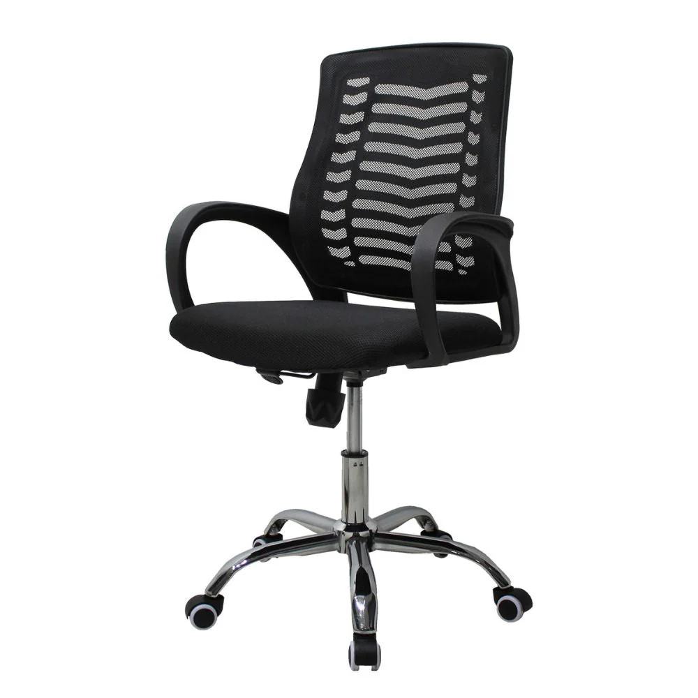 SILLA SECRETARIAL MESH NEGRO JM-108