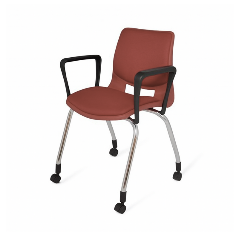 SILLA SECRETARIAL APILABLE BOLD TAPIZADA CON BRAZOS SBA-110