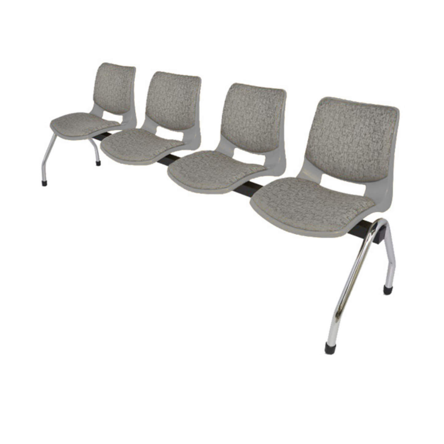 BANCA BOLD CROMADA Y TAPIZADA 4 PLAZAS TB4-703