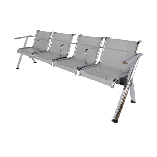 BANCA STEEL 4 PLAZAS CON BRAZOS TS4-510
