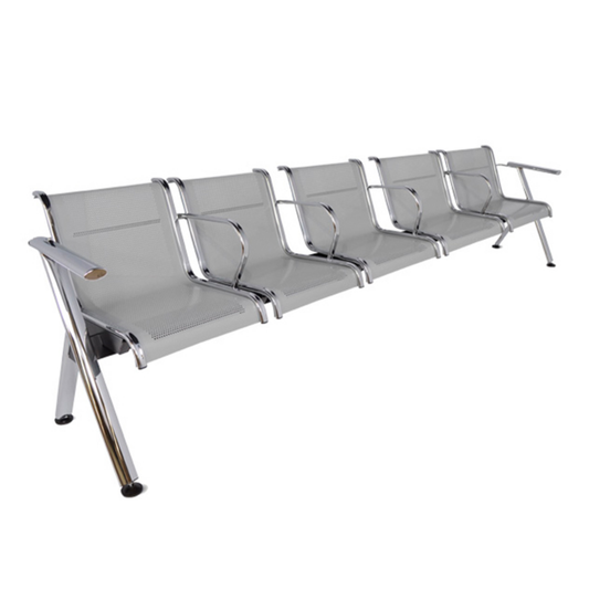 BANCA STEEL 5 PLAZAS CON BRAZOS TS5-510