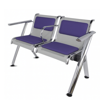 BANCA STEEL TAPIZADA 2 PLAZAS CON BRAZOS TS2-710