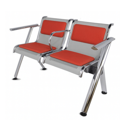 BANCA STEEL TAPIZADA 2 PLAZAS CON BRAZOS TS2-710