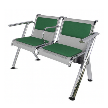 BANCA STEEL TAPIZADA 2 PLAZAS CON BRAZOS TS2-710