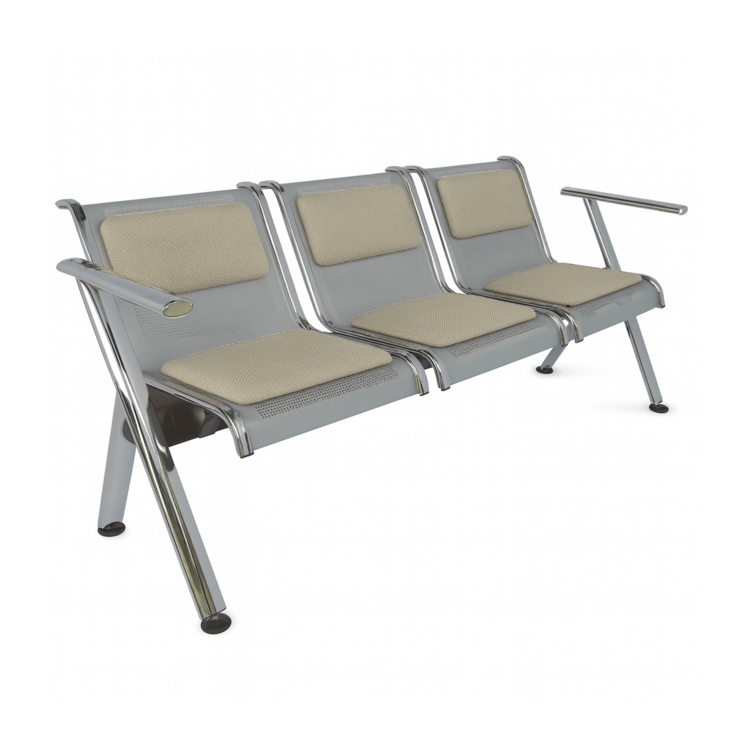 BANCA STEEL TAPIZADA 3 PLAZAS TS3-700