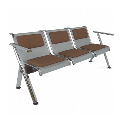 BANCA STEEL TAPIZADA 3 PLAZAS TS3-700