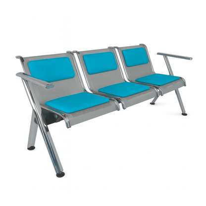 BANCA STEEL TAPIZADA 3 PLAZAS TS3-700