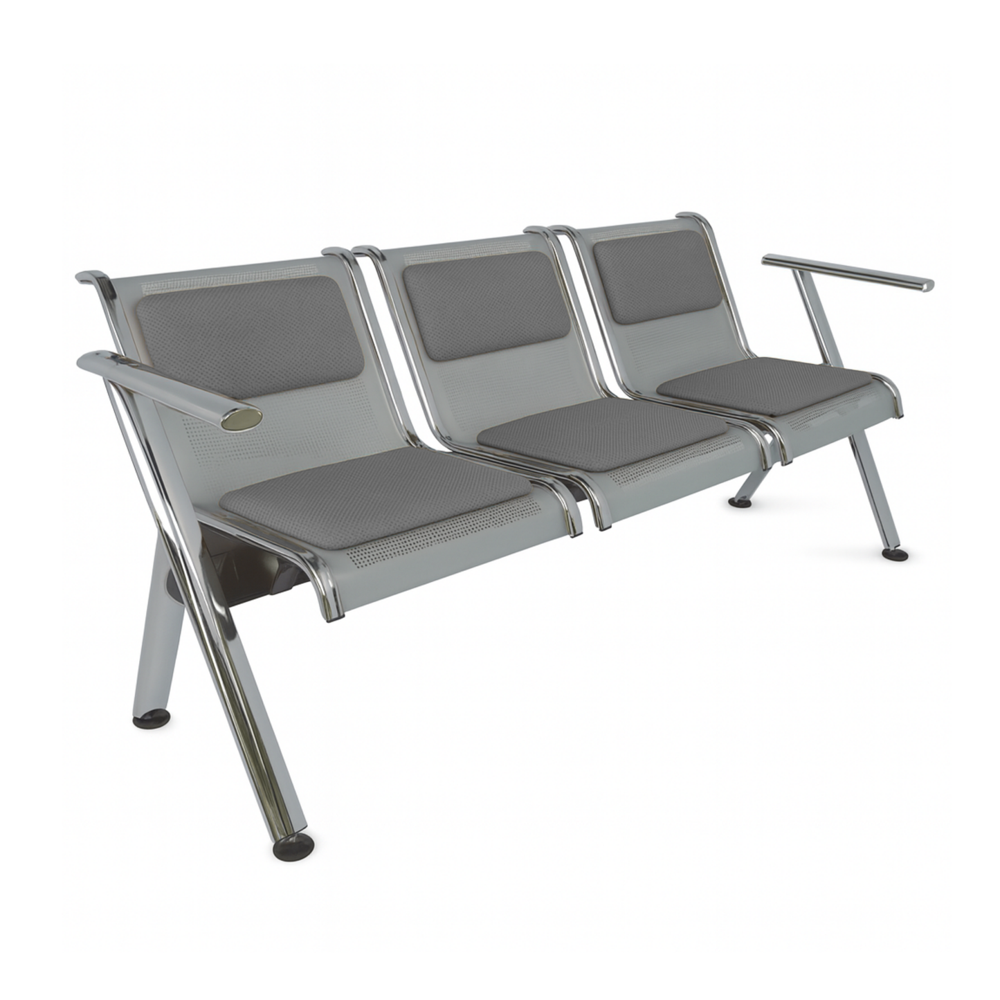 BANCA STEEL TAPIZADA 3 PLAZAS TS3-700