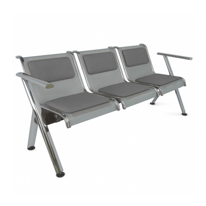 BANCA STEEL TAPIZADA 3 PLAZAS TS3-700