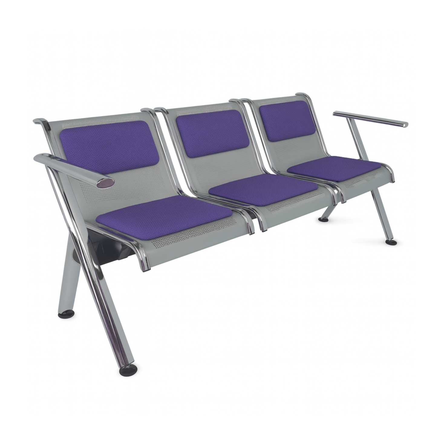 BANCA STEEL TAPIZADA 3 PLAZAS TS3-700