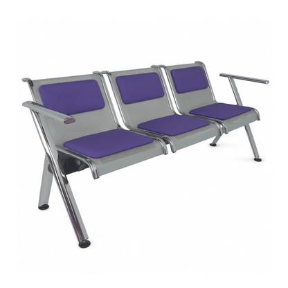 BANCA STEEL TAPIZADA 3 PLAZAS TS3-700