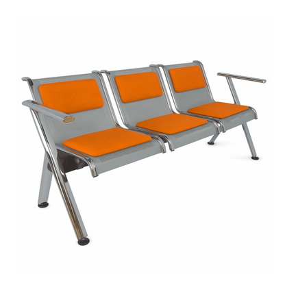 BANCA STEEL TAPIZADA 3 PLAZAS TS3-700