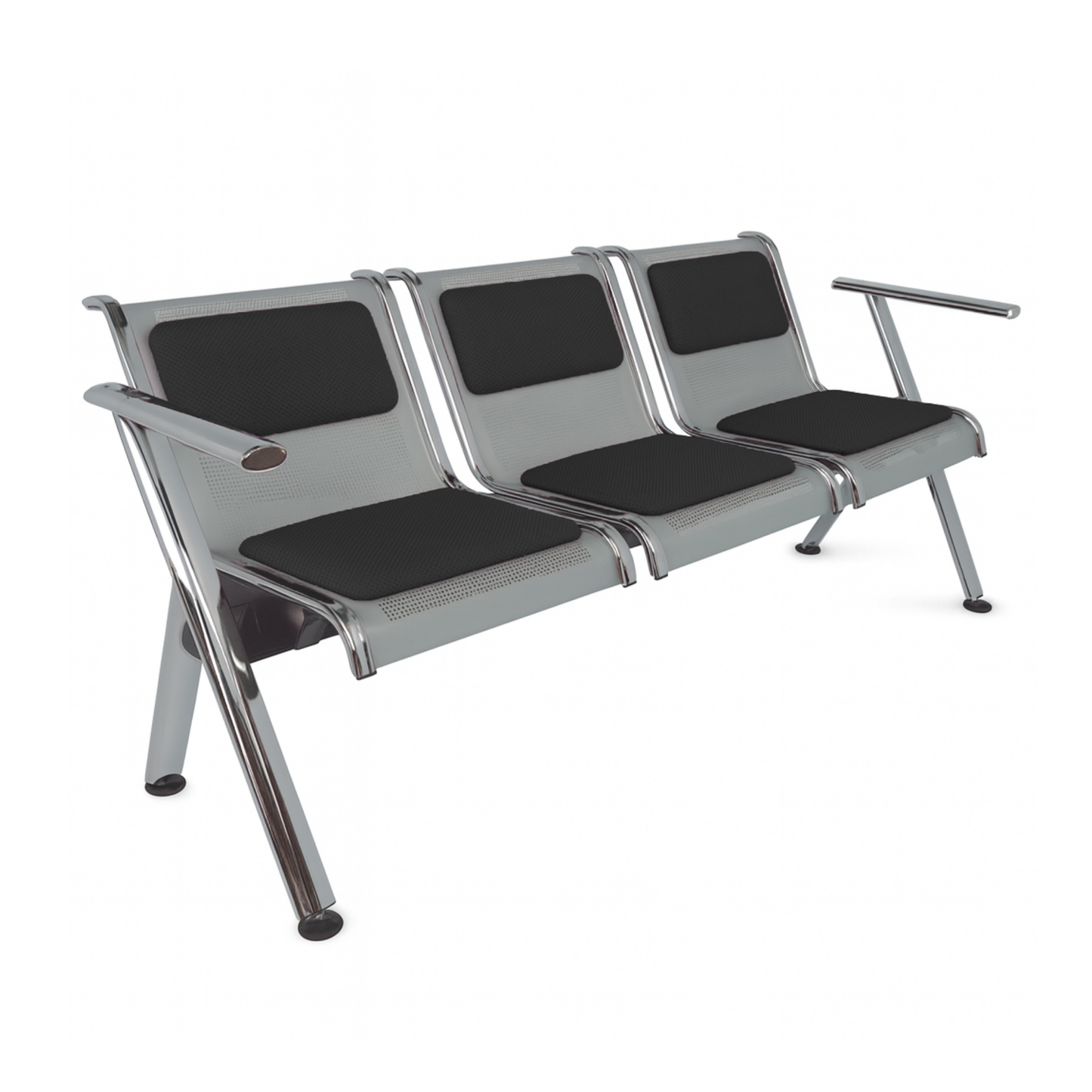 BANCA STEEL TAPIZADA 3 PLAZAS TS3-700