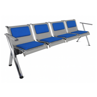 BANCA STEEL TAPIZADA 4 PLAZAS TS4-700