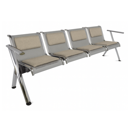 BANCA STEEL TAPIZADA 4 PLAZAS TS4-700