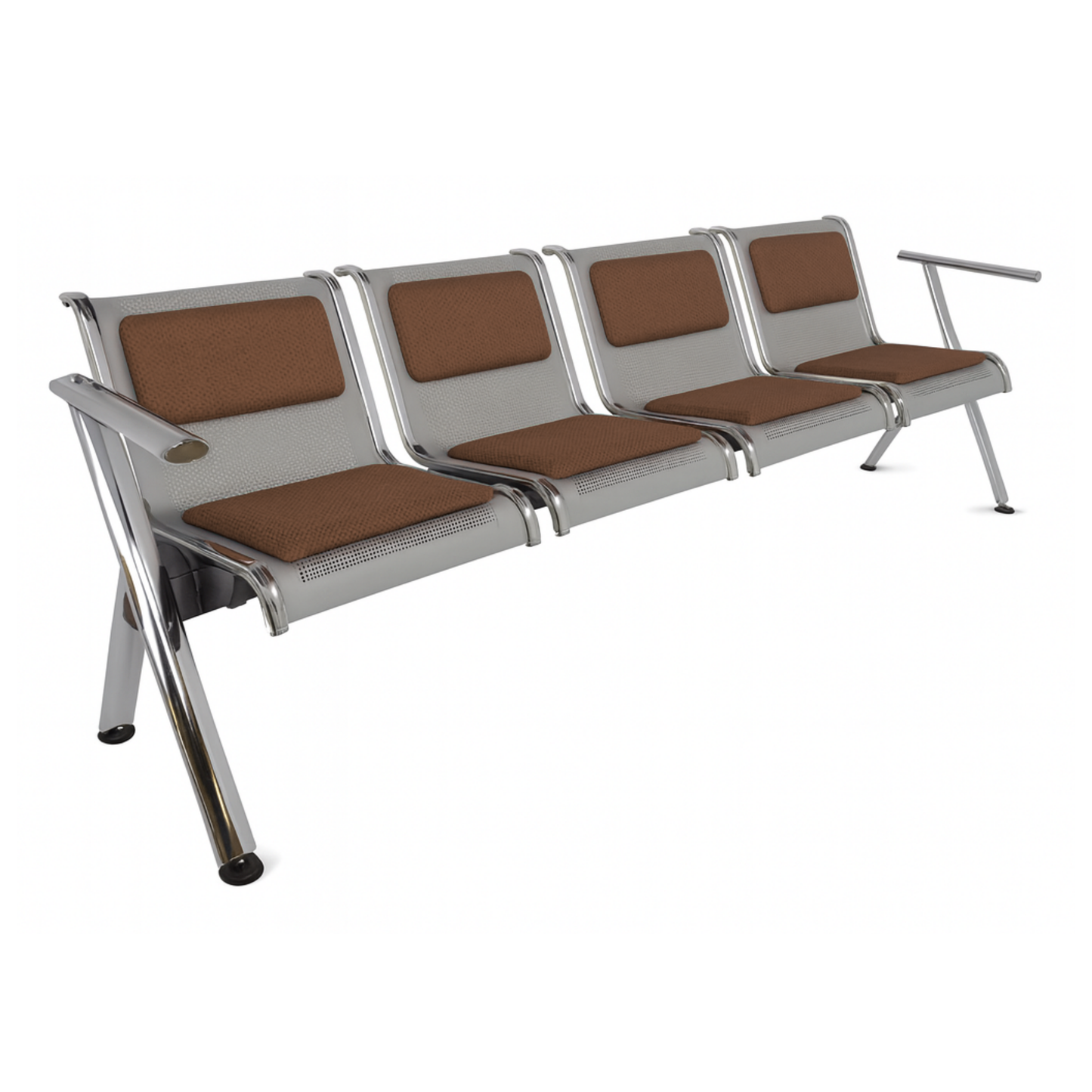 BANCA STEEL TAPIZADA 4 PLAZAS TS4-700