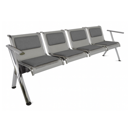 BANCA STEEL TAPIZADA 4 PLAZAS TS4-700