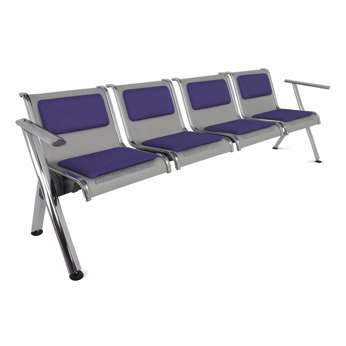 BANCA STEEL TAPIZADA 4 PLAZAS TS4-700