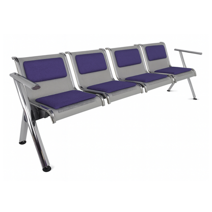 BANCA STEEL TAPIZADA 4 PLAZAS TS4-700