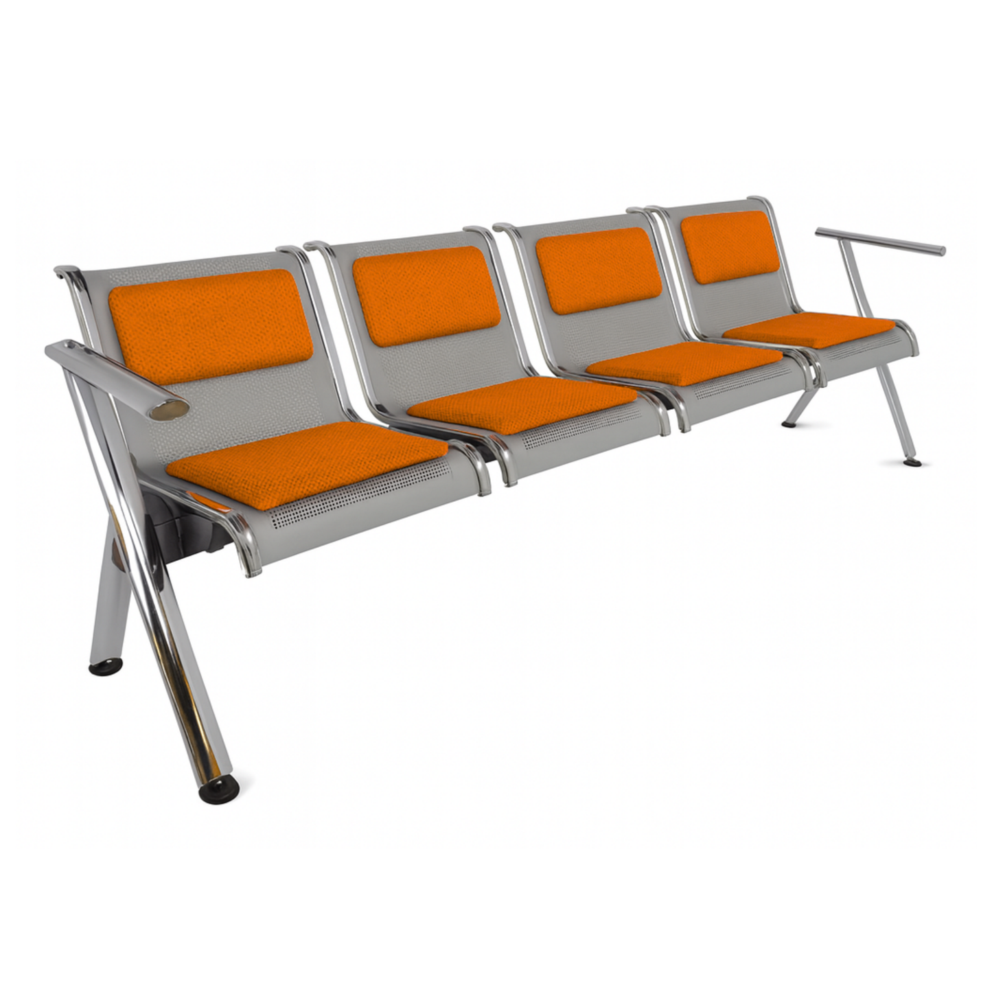 BANCA STEEL TAPIZADA 4 PLAZAS TS4-700
