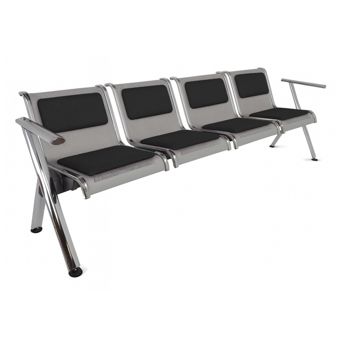 BANCA STEEL TAPIZADA 4 PLAZAS TS4-700