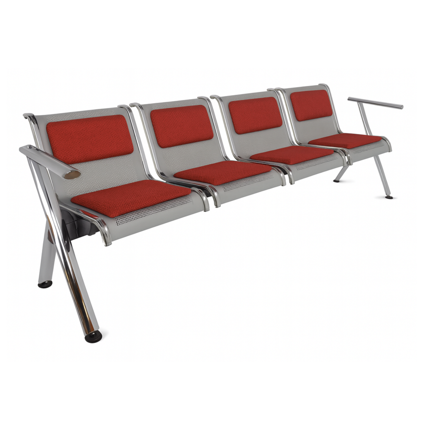 BANCA STEEL TAPIZADA 4 PLAZAS TS4-700