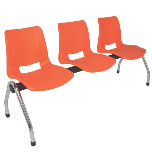 BANCA BOLD CROMADA 3 PLAZAS