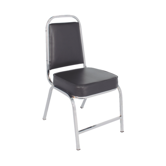 SILLA ECO CROMADA, TAPIZADA EN VINIL