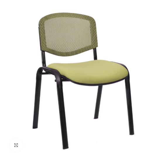 BM 651 R NET silla visitante sin brazos, respaldo malla Flex New Leather