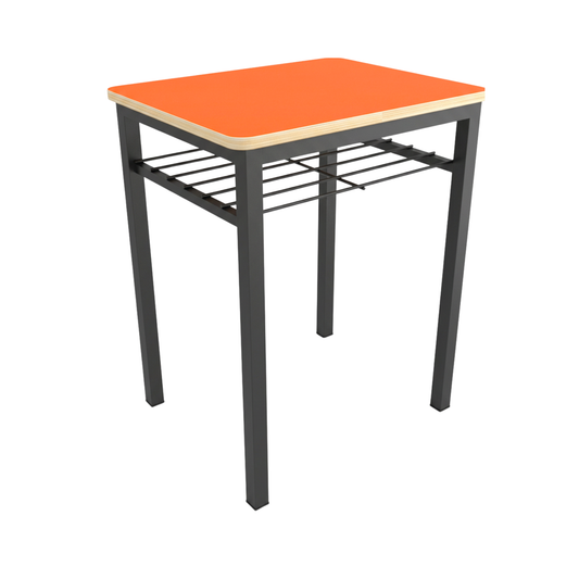 MESA INDIVIDUAL RECTANGULAR 60X48X75CM CUB. MELAMINA CON REJILLA PORTALIBROS MRIP-005