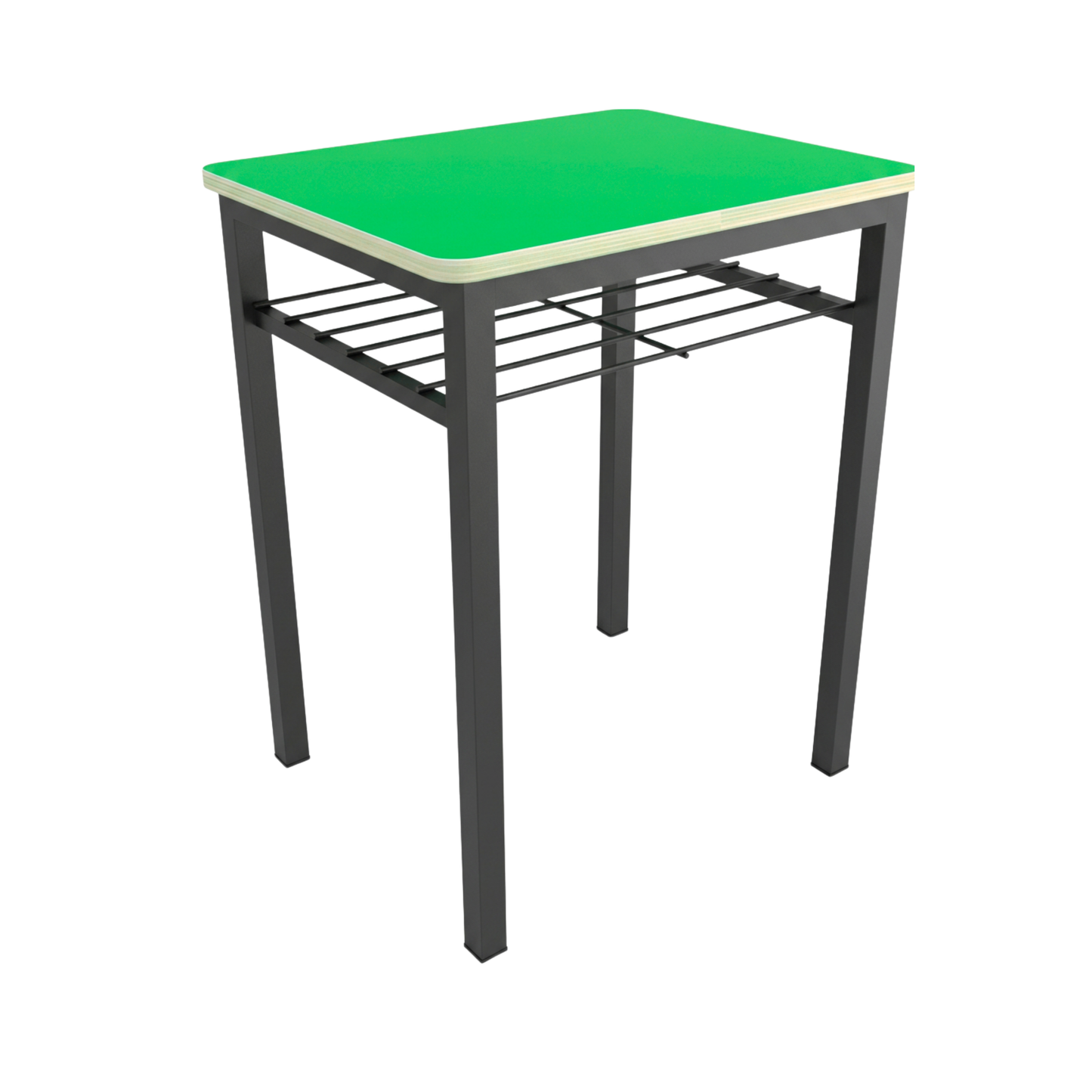 MESA INDIVIDUAL RECTANGULAR 60X48X75CM CUB. MELAMINA CON REJILLA PORTALIBROS MRIP-005