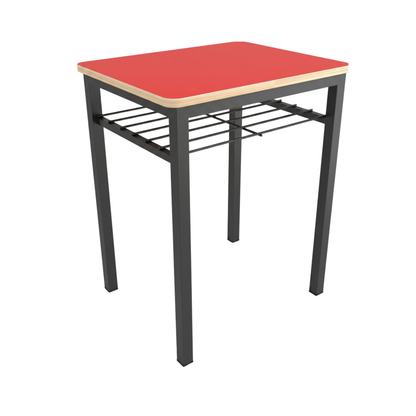 MESA INDIVIDUAL RECTANGULAR 60X48X75CM CUB. MELAMINA CON REJILLA PORTALIBROS MRIP-005