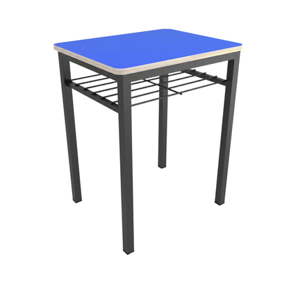 MESA INDIVIDUAL RECTANGULAR 60X48X75CM CUB. MELAMINA CON REJILLA PORTALIBROS MRIP-005