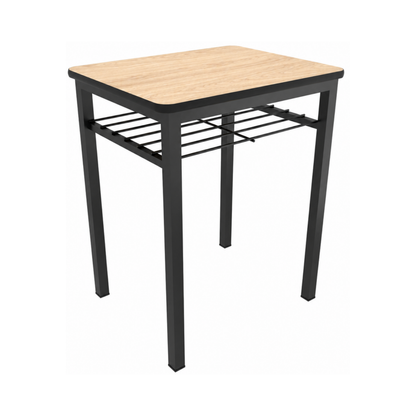 MESA INDIVIDUAL RECTANGULAR 60X48X75CM CUB. MELAMINA CON REJILLA PORTALIBROS MRIP-001