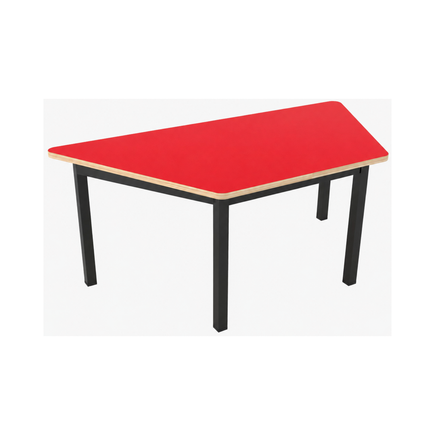 MESA TRAPEZOIDAL 120X60X50CM CUB. TRIPLAY C/LAM PLASTICO TIG-005