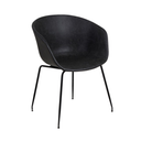 SILLA STELLA CON BRAZOS TAPIZ EN PIEL