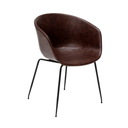 SILLA STELLA CON BRAZOS TAPIZ EN PIEL