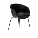 SILLA STELLA CON BRAZOS TAPIZ EN PIEL