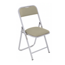 SILLA PLEGABLE CAL.20 CROMADA, TAPIZADA EN VINIL FP-700-K2