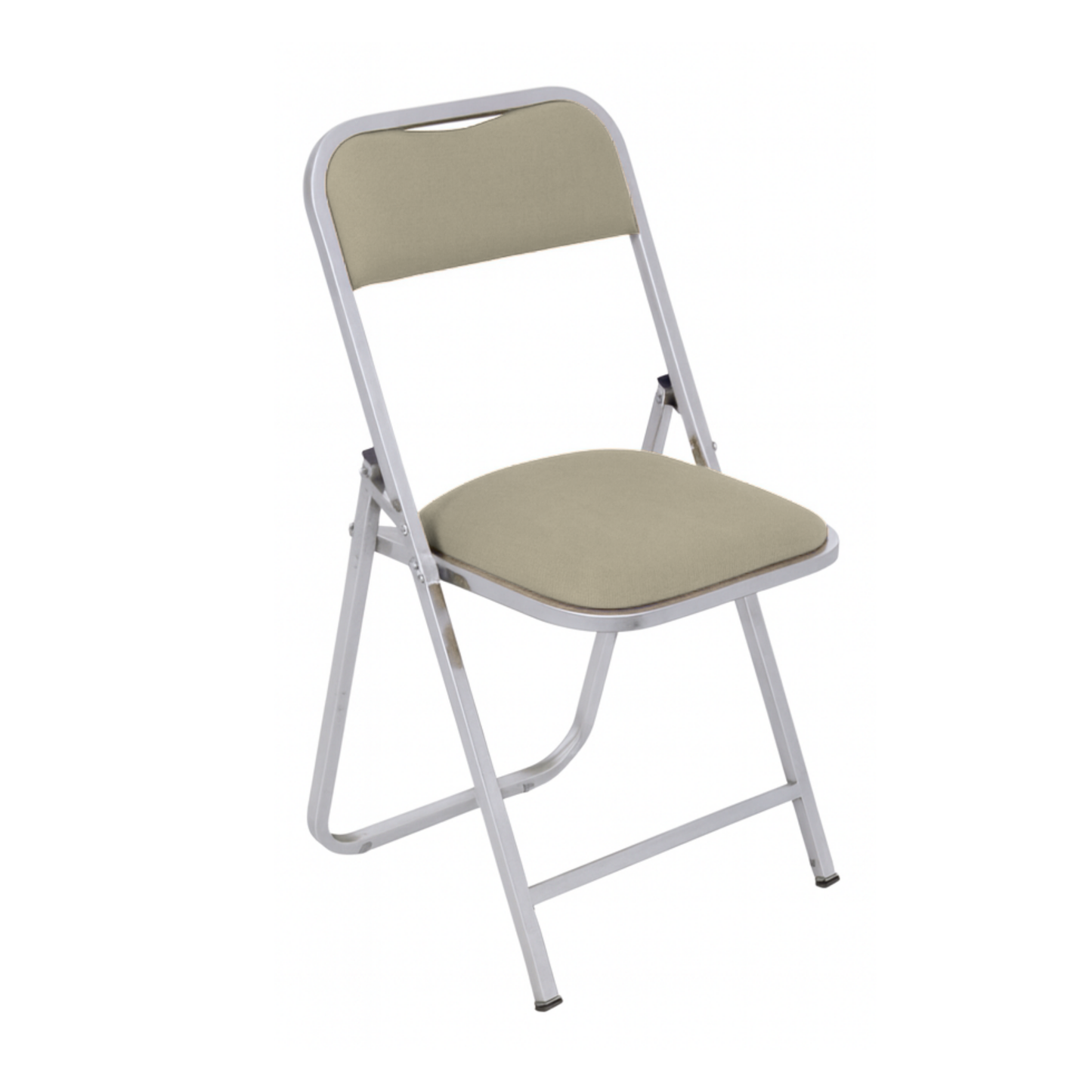 SILLA PLEGABLE CAL.18 CROMADA, TAPIZADA EN VINIL FP-700-I2