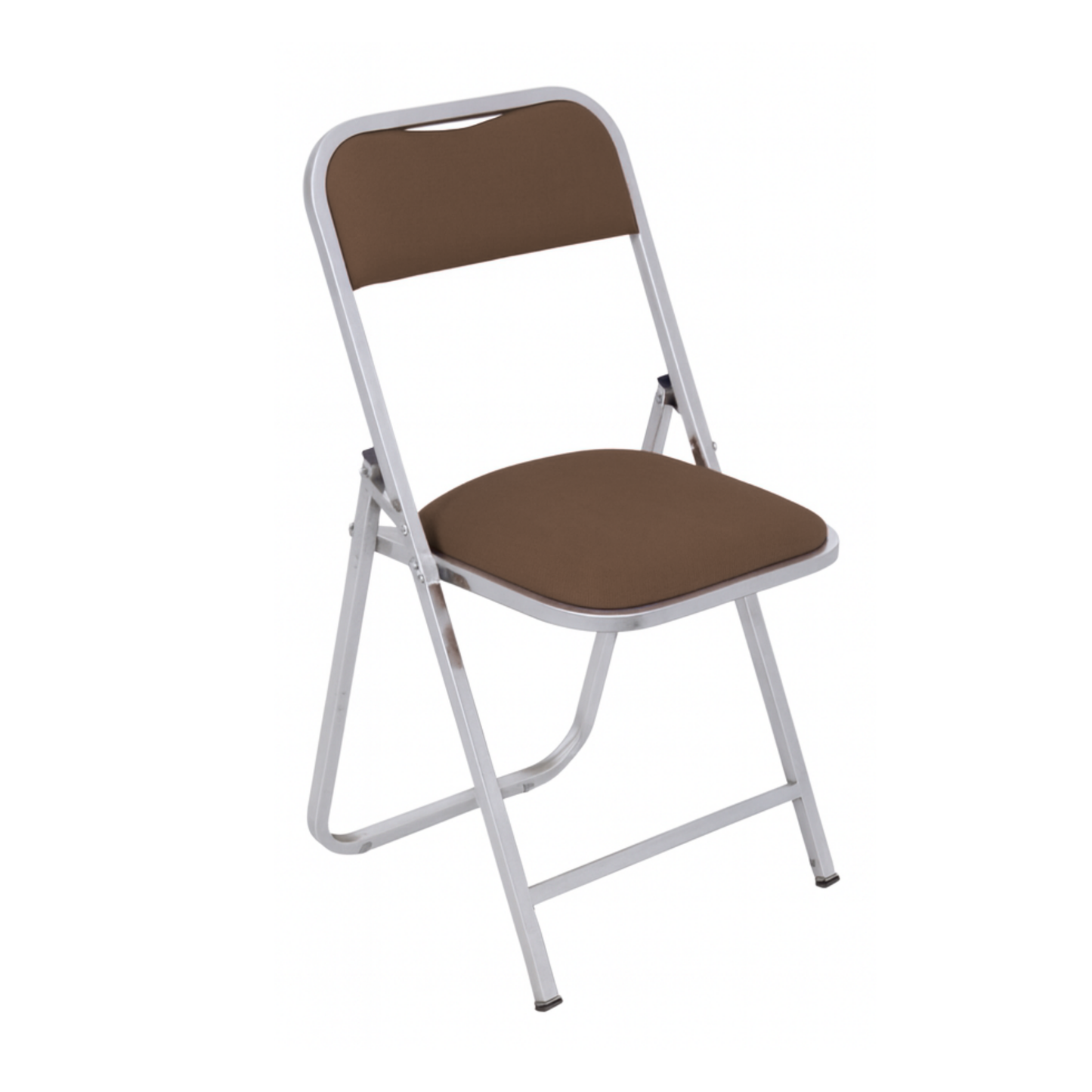 SILLA PLEGABLE CAL.18 CROMADA, TAPIZADA EN VINIL FP-700-I2