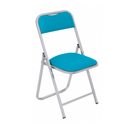 SILLA PLEGABLE CAL.20 CROMADA, TAPIZADA EN VINIL FP-700-K2