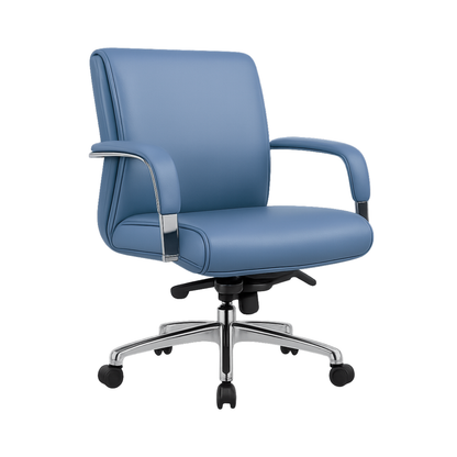 EJECUTIVO RESPALDO BAJO GREEN LEATHER BM-4001-G