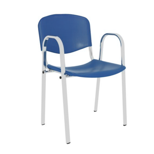 SILLA DE VISITA NOVA /CROMADA CON BRAZOS VN-513