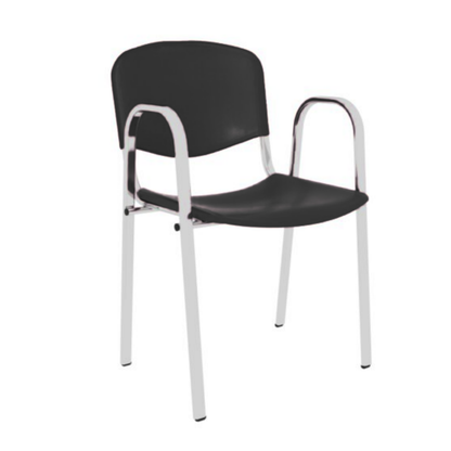 SILLA DE VISITA NOVA /CROMADA CON BRAZOS VN-513