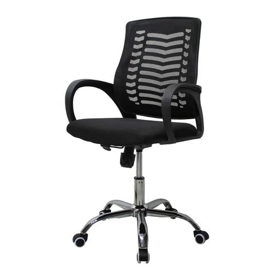 SILLA SECRETARIAL MESH NEGRO JM-108